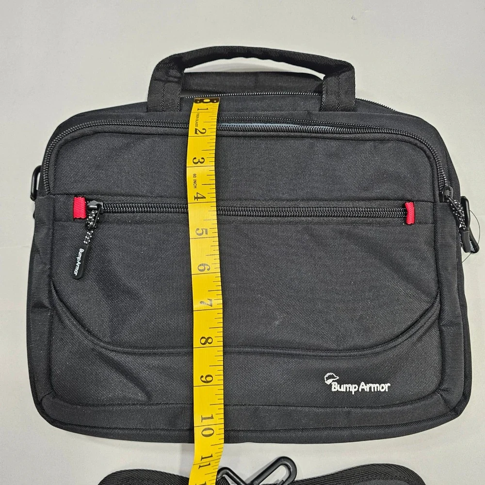 Bump Armor Laptop Bag Black Messenger Case Padded Shoulder Strap